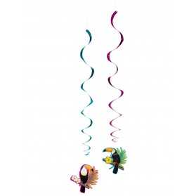 2 Suspensions spirales toucan 85 cm