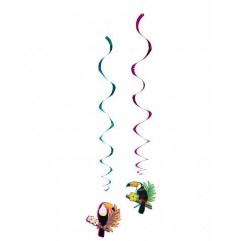 2 Suspensions spirales toucan 85 cm