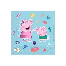 20 Serviettes en papier compostable Peppa Pig 33 x 33 cm