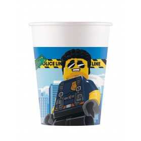 8 Gobelets en carton FSCÂ® Lego City 200 ml