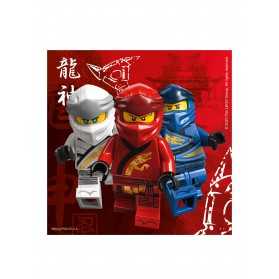 20 Serviettes en papier FSCÂ® Lego Ninjago 33 x 33 cm