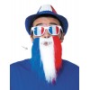 Barbe supporter tricolore France adulte