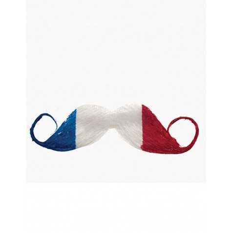 Moustache supporter France adulte