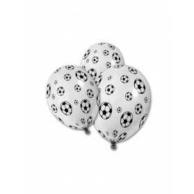 5 Ballons en latex Ballons de foot 30 cm