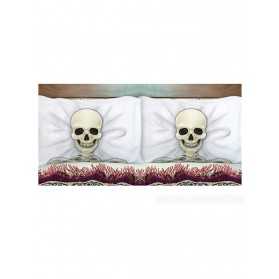 2 Taies d'oreiller squelette 53 x 81 cm Halloween