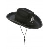 Chapeau Sherif noir adulte