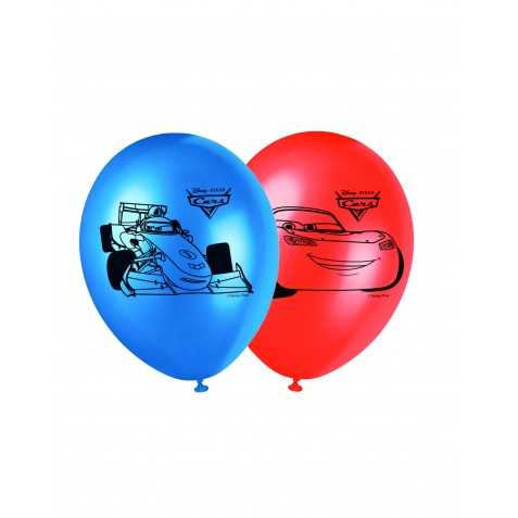 8 Ballons latex Cars