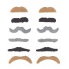 Lot de 12 moustaches adulte