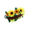 Couronne de fleurs tournesol adulte