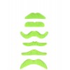 1 Moustache vert fluo adulte