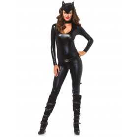 combinaison noire sexy déguisement super héros femme