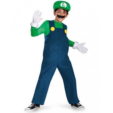 Déguisement Luigi personnage super mario bros casquette verte