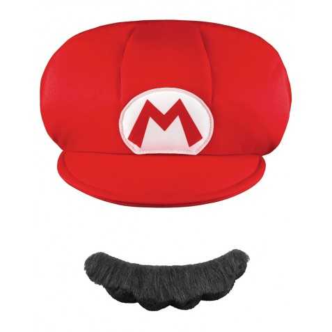 Casquette et Moustache Mario Enfant