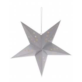 Lanterne étoile grise 60 cm