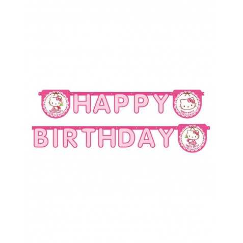 Guirlande Joyeux Anniversaire Hello Kitty Monsieur Paillettes