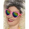 Lunettes coeur avec verres multicolore femme