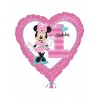 Ballon aluminium 1er Anniversaire Minnie 43 cm