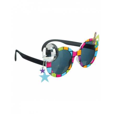 Lunettes disco multicolores adulte