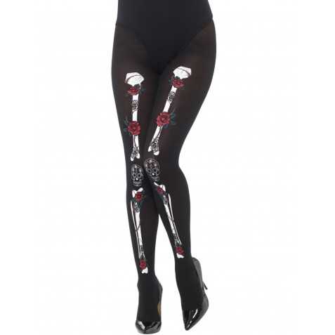 Collants squelette adulte Dia de los muertos