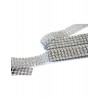 Ruban argent avec strass largeur 2cm