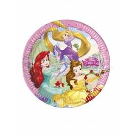 8 Assiettes en carton Princesses Disney cœurs 23 cm