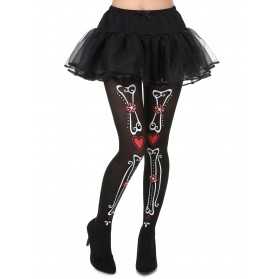 Collants squelette Dia de los muertos femme