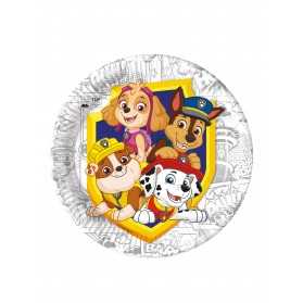 8 Assiettes en carton compostable Pat 'Patrouille 23 cm