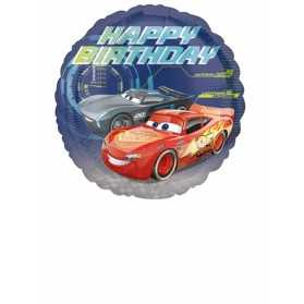 Ballon aluminium Happy Birthday Cars 3 43 cm