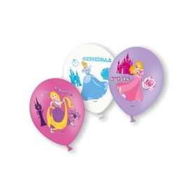 6 Ballons en latex Disney Princesses 28 cm