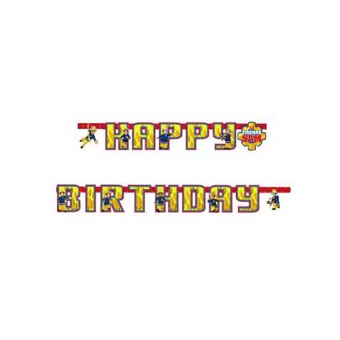 Guirlande Joyeux Anniversaire Sam Le Pompier Monsieur Paillettes