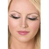 Faux-Cils Noirs avec Paillettes argentées