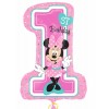 Ballon chiffre 1 aluminium Minnie 48 X 71 cm