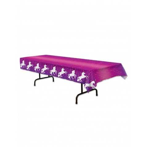 Nappe en plastique licorne violette 137 x 274 cm