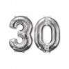 Lot de 2 ballons aluminium 66 cm chiffre argent 30