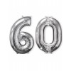 Lot de 2 ballons aluminium 66 cm chiffre argent 60