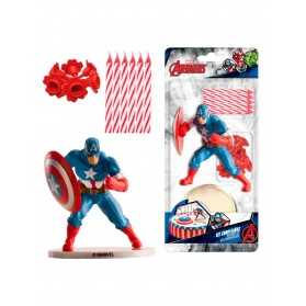 Kit bougie d'anniversaire Captain America