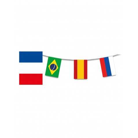 Guirlande plastique 32 Pays Coupe du Monde 13 m