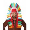 Coiffe de Chef Indien à plumes multicolores