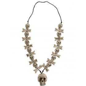 Collier avec têtes de mort et os de squelette