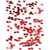 confettis de table ronds et rouges