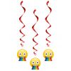 3 Suspensions en spirales Emoji Rainbow 66 cm