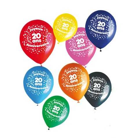 Ballons anniversaire 20 ans pas chers - ballons de baudruche