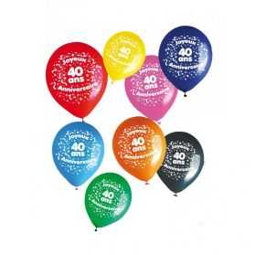 Ballons d'anniversaire avec Chiffre 40