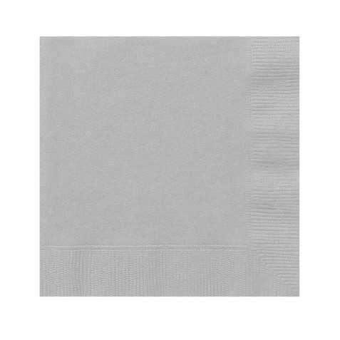 Petites serviettes en papier couleur argent