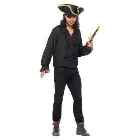 Chemise noire pirate