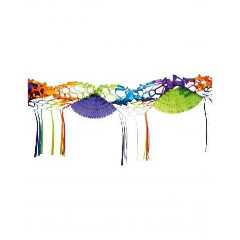 Guirlande de fête multicolore pour buffet
