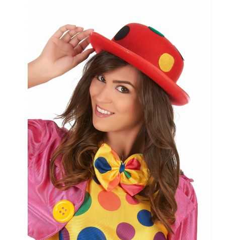 Chapeau de clown à pois adulte