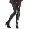 Collants fantaisie avec motifs Squelettes blancs