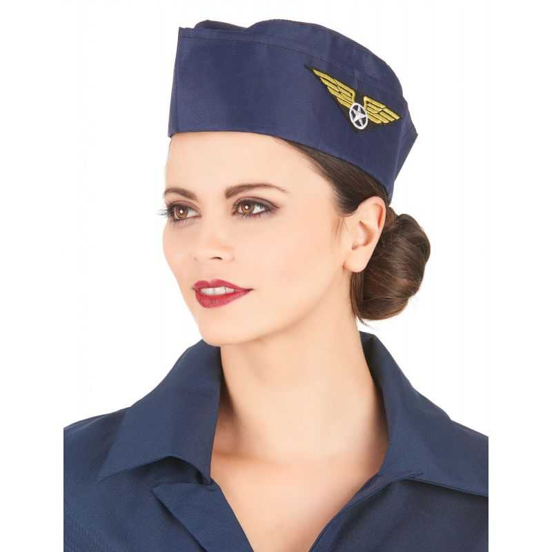 Déguisement d'hôtesse de l'air bleu Femme plusieurs tailles