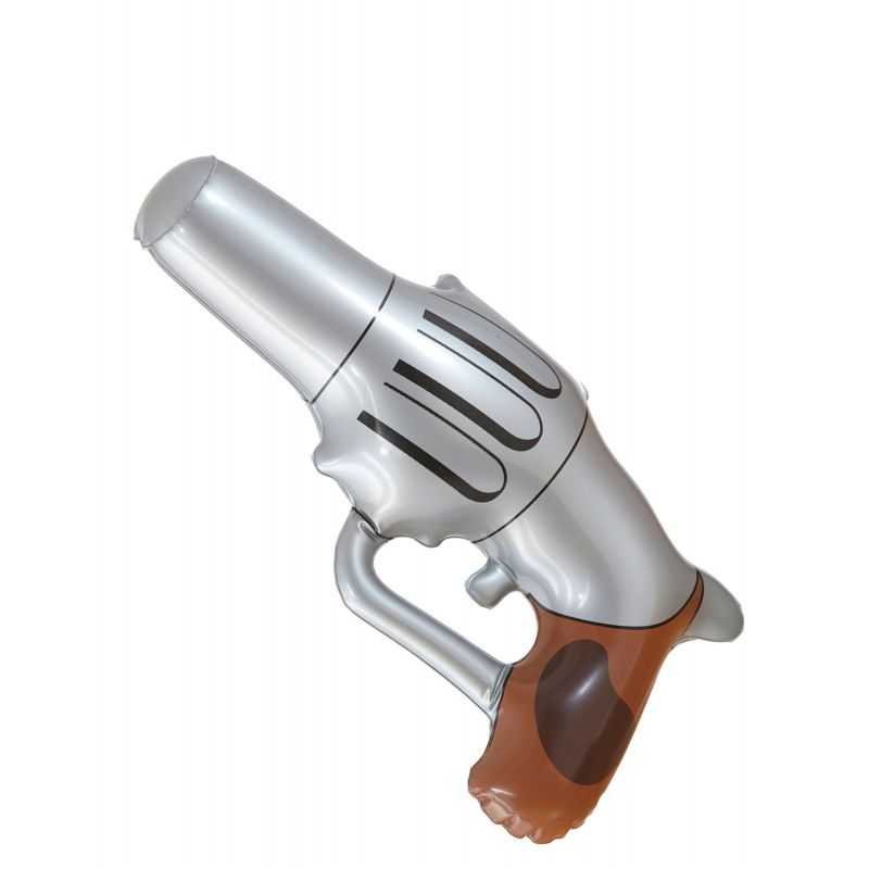 Pistolet cowboy gonflable - accessoire déguisement western drôle